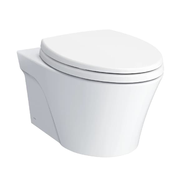 RP 1.28 GPF Compact Wall Mounted Toilet, Cotton